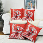 Personalized Sydney Swans Pillow Cover Polynesian Tribal Swan Mascot With Hibiscus Floral Art