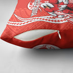 Personalized Sydney Swans Pillow Cover Polynesian Tribal Swan Mascot With Hibiscus Floral Art