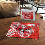 Personalized Sydney Swans Puzzle Polynesian Tribal Swan Mascot With Hibiscus Floral Art
