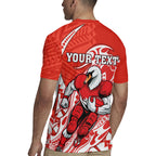 Personalized Sydney Swans Rugby Jersey Polynesian Tribal Swan Mascot With Hibiscus Floral Art