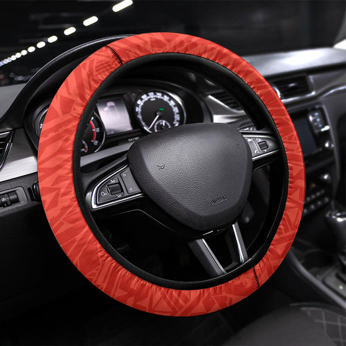 Sydney Swans Steering Wheel Cover Polynesian Tribal Swan Mascot With Hibiscus Floral Art