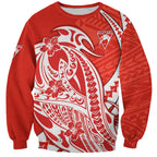 Personalized Sydney Swans Sweatshirt Polynesian Tribal Swan Mascot With Hibiscus Floral Art