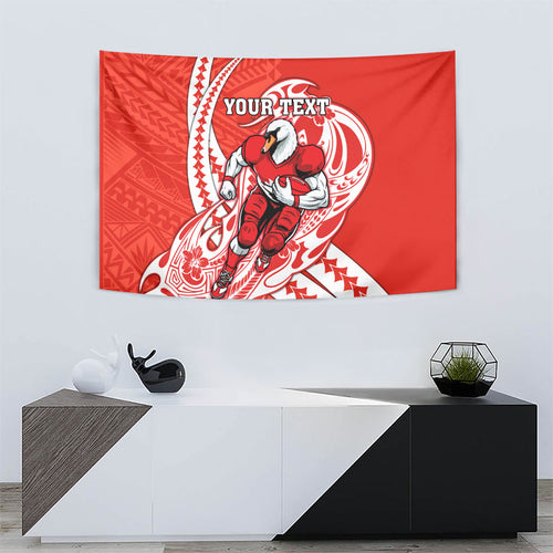 Personalized Sydney Swans Tapestry Polynesian Tribal Swan Mascot With Hibiscus Floral Art