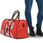 Personalized Sydney Swans Travel Bag Polynesian Tribal Swan Mascot With Hibiscus Floral Art