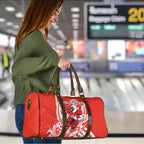 Personalized Sydney Swans Travel Bag Polynesian Tribal Swan Mascot With Hibiscus Floral Art