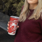 Personalized Sydney Swans Tumbler Cup Polynesian Tribal Swan Mascot With Hibiscus Floral Art