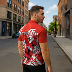 Personalized Sydney Swans Zipper Polo Shirt Polynesian Tribal Swan Mascot With Hibiscus Floral Art