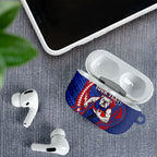 Personalized Western Bulldogs AirPods Case Polynesian Tribal Bulldog Mascot With Hibiscus Floral Art