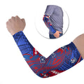 Personalized Western Bulldogs Arm Sleeves Polynesian Tribal Bulldog Mascot With Hibiscus Floral Art
