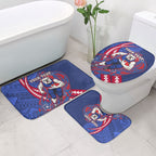 Personalized Western Bulldogs Bathroom Set Polynesian Tribal Bulldog Mascot With Hibiscus Floral Art