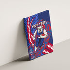 Personalized Western Bulldogs Canvas Wall Art Polynesian Tribal Bulldog Mascot With Hibiscus Floral Art