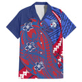 Personalized Western Bulldogs Family Matching Tank Maxi Dress and Hawaiian Shirt Polynesian Tribal Bulldog Mascot With Hibiscus Floral Art