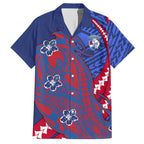 Personalized Western Bulldogs Hawaiian Shirt Polynesian Tribal Bulldog Mascot With Hibiscus Floral Art