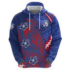Personalized Western Bulldogs Hoodie Polynesian Tribal Bulldog Mascot With Hibiscus Floral Art