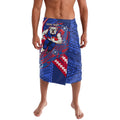 Personalized Western Bulldogs Lavalava Polynesian Tribal Bulldog Mascot With Hibiscus Floral Art