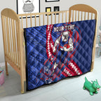Personalized Western Bulldogs Quilt Polynesian Tribal Bulldog Mascot With Hibiscus Floral Art