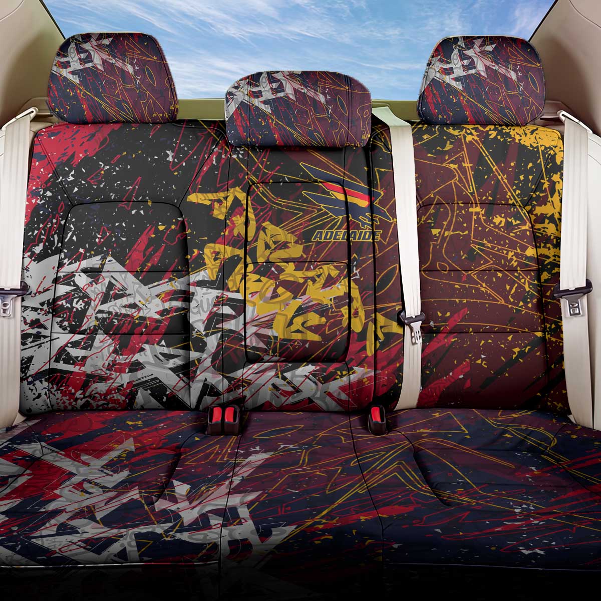 Adelaide Crows Back Car Seat Cover Street Art Urban Graffiti Football