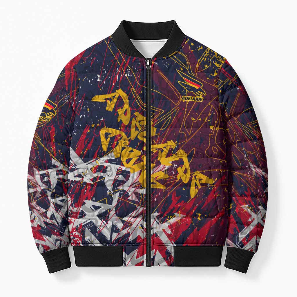 Adelaide Crows Bomber Puffer Jacket Street Art Urban Graffiti Football