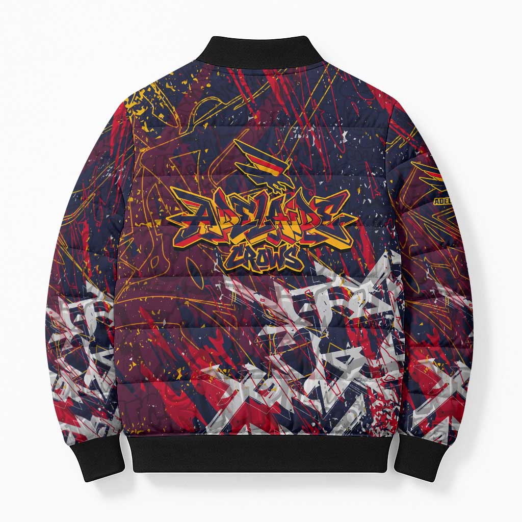 Adelaide Crows Bomber Puffer Jacket Street Art Urban Graffiti Football