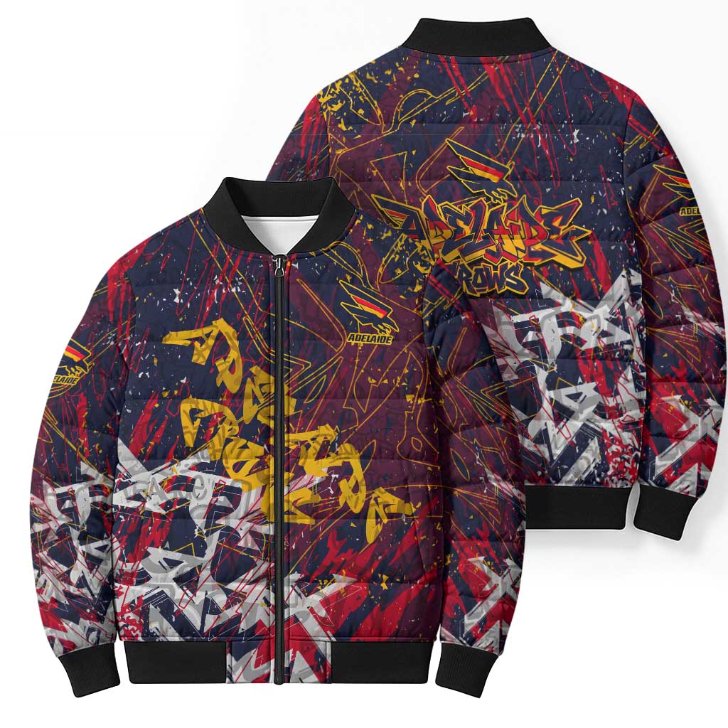 Adelaide Crows Bomber Puffer Jacket Street Art Urban Graffiti Football