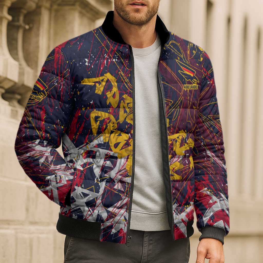 Adelaide Crows Bomber Puffer Jacket Street Art Urban Graffiti Football