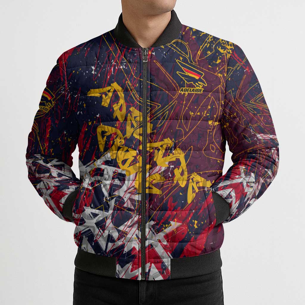 Adelaide Crows Bomber Puffer Jacket Street Art Urban Graffiti Football