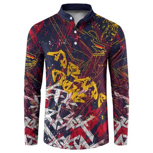 Adelaide Crows Button Sweatshirt Street Art Urban Graffiti Football