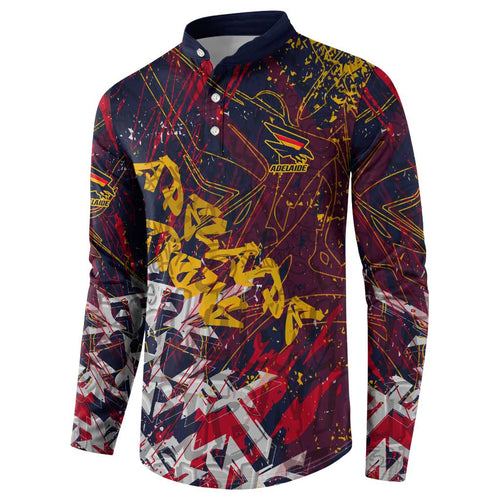 Adelaide Crows Button Sweatshirt Street Art Urban Graffiti Football