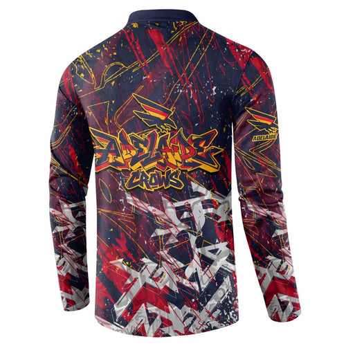 Adelaide Crows Button Sweatshirt Street Art Urban Graffiti Football