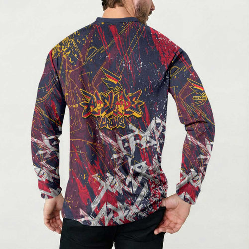 Adelaide Crows Button Sweatshirt Street Art Urban Graffiti Football