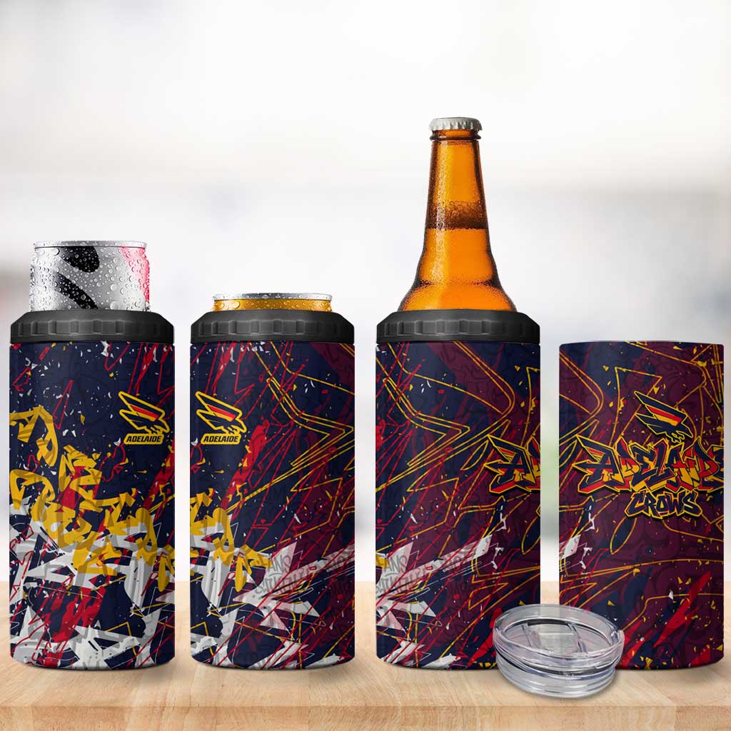 Adelaide Crows 4 in 1 Can Cooler Tumbler Street Art Urban Graffiti Football