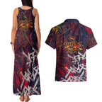 Adelaide Crows Couples Matching Tank Maxi Dress and Hawaiian Shirt Street Art Urban Graffiti Football