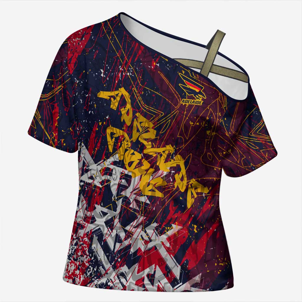 Adelaide Crows Cross Shoulder Shirt Street Art Urban Graffiti Football