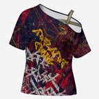 Adelaide Crows Cross Shoulder Shirt Street Art Urban Graffiti Football