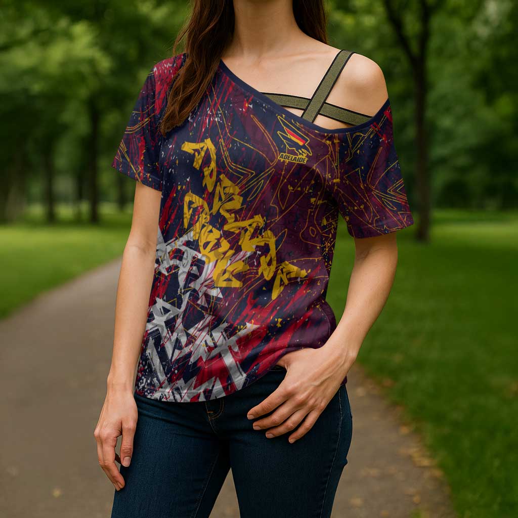 Adelaide Crows Cross Shoulder Shirt Street Art Urban Graffiti Football