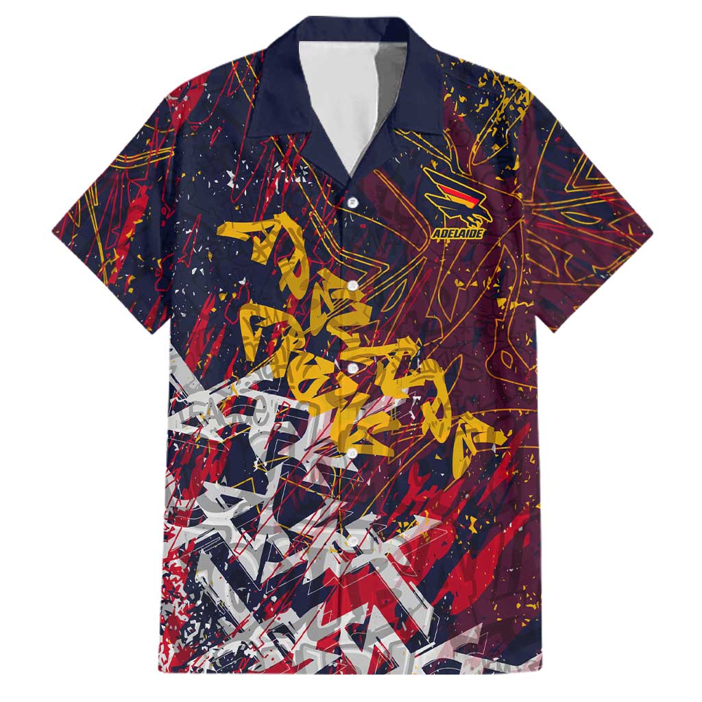 Adelaide Crows Family Matching Off Shoulder Maxi Dress and Hawaiian Shirt Street Art Urban Graffiti Football