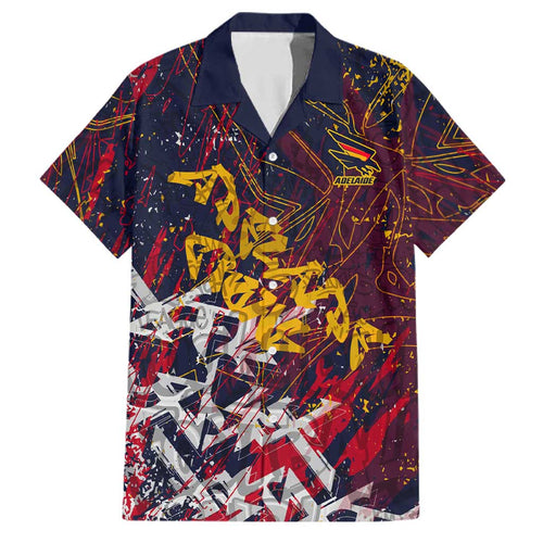 Adelaide Crows Family Matching Off Shoulder Maxi Dress and Hawaiian Shirt Street Art Urban Graffiti Football