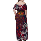 Adelaide Crows Family Matching Off Shoulder Maxi Dress and Hawaiian Shirt Street Art Urban Graffiti Football