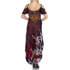 Adelaide Crows Family Matching Summer Maxi Dress and Hawaiian Shirt Street Art Urban Graffiti Football