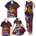 Adelaide Crows Family Matching Tank Maxi Dress and Hawaiian Shirt Street Art Urban Graffiti Football