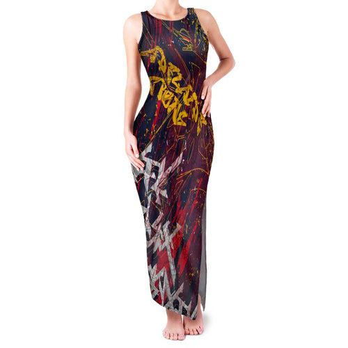 Adelaide Crows Family Matching Tank Maxi Dress and Hawaiian Shirt Street Art Urban Graffiti Football