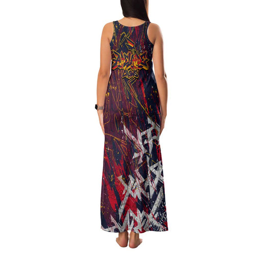 Adelaide Crows Family Matching Tank Maxi Dress and Hawaiian Shirt Street Art Urban Graffiti Football