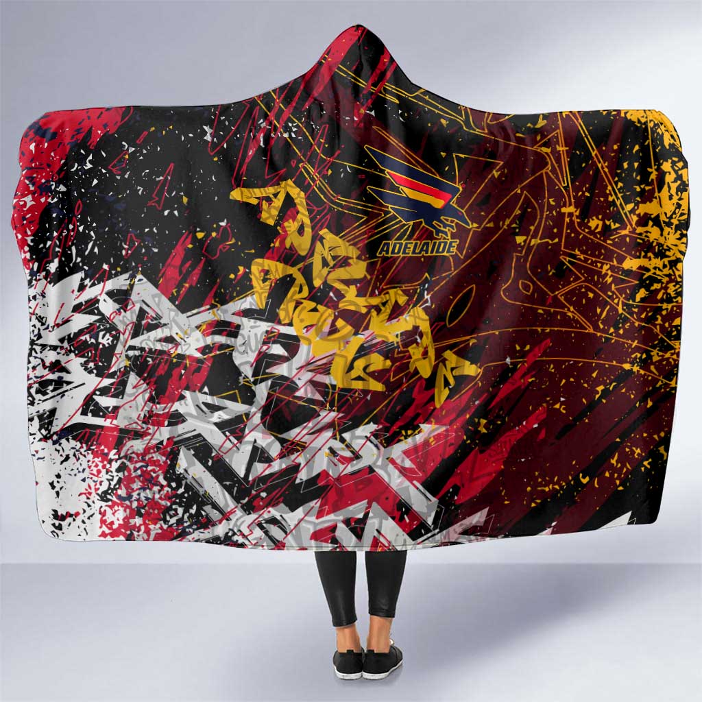 Adelaide Crows Hooded Blanket Street Art Urban Graffiti Football