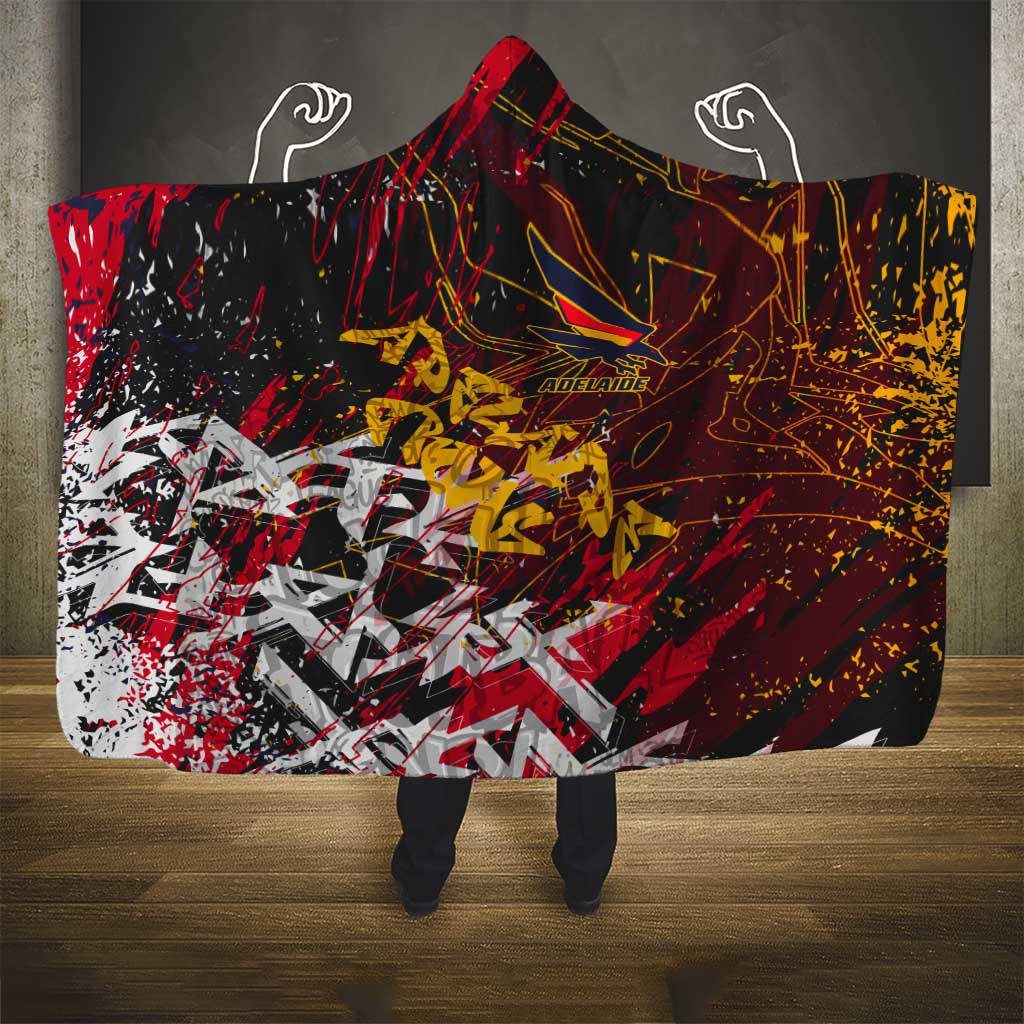 Adelaide Crows Hooded Blanket Street Art Urban Graffiti Football