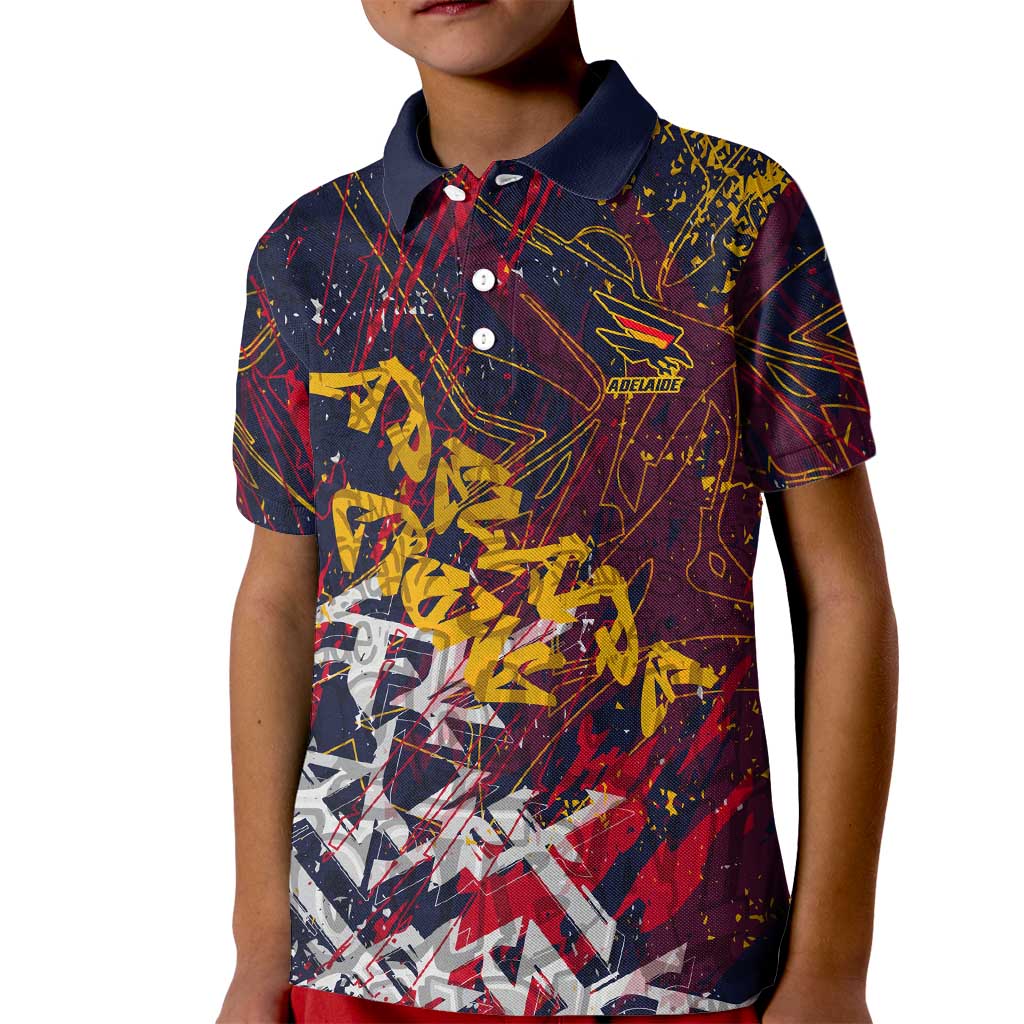 Adelaide Crows Kid Polo Shirt Street Art Urban Graffiti Football