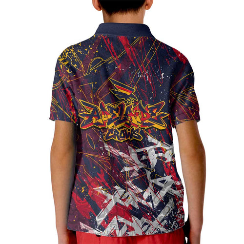 Adelaide Crows Kid Polo Shirt Street Art Urban Graffiti Football