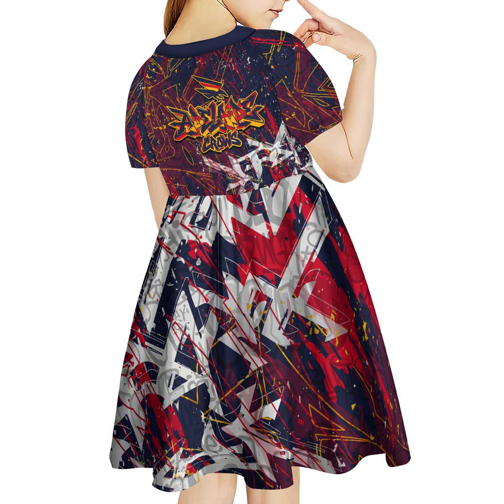 Adelaide Crows Kid Short Sleeve Dress Street Art Urban Graffiti Football