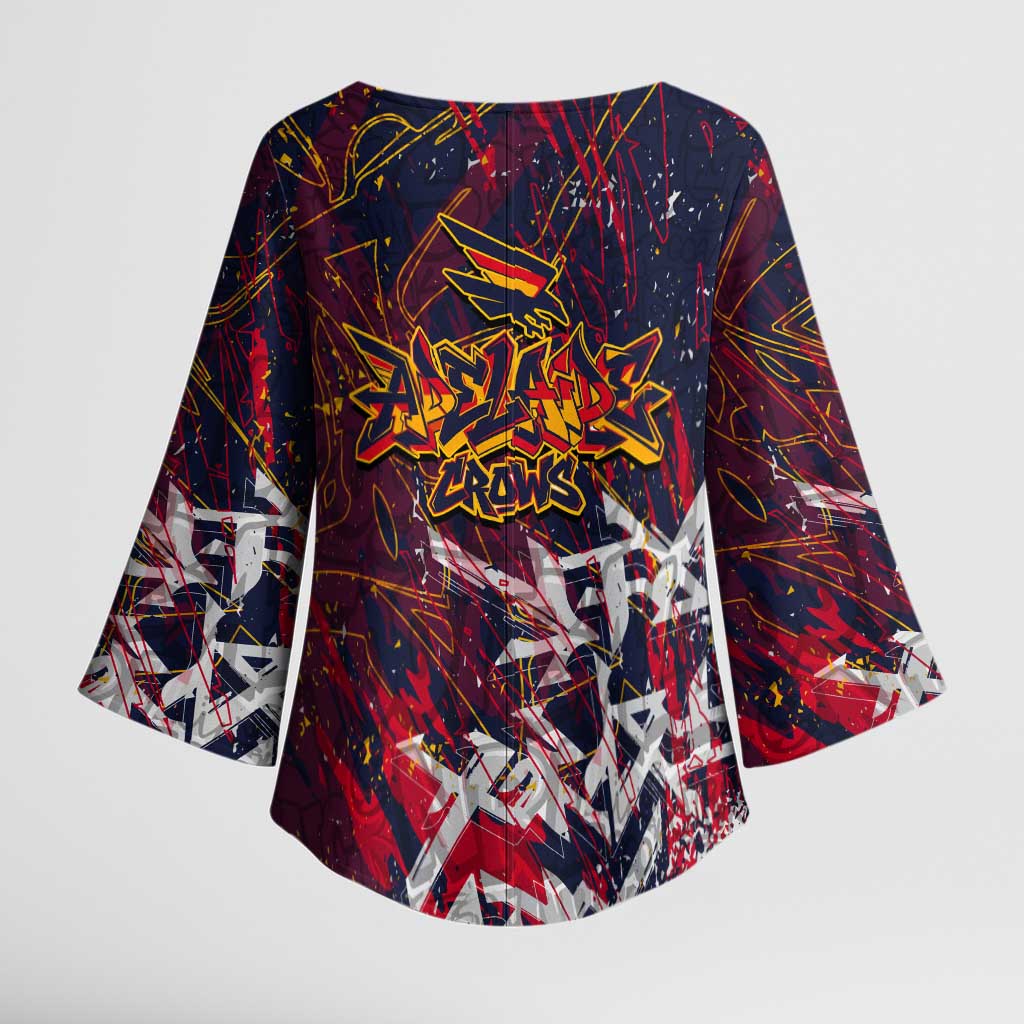 Adelaide Crows Kimono Sleeve Blouse Street Art Urban Graffiti Football