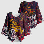 Adelaide Crows Kimono Sleeve Blouse Street Art Urban Graffiti Football
