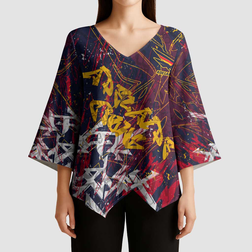 Adelaide Crows Kimono Sleeve Blouse Street Art Urban Graffiti Football